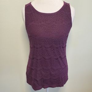 Loft purple lace blouse